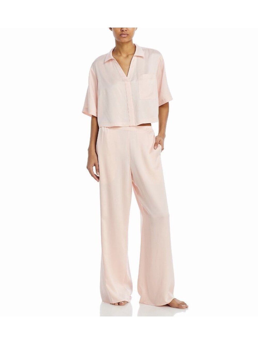 NWT LUNYA Pajama Set Silk Pink Size S 100% Authentic